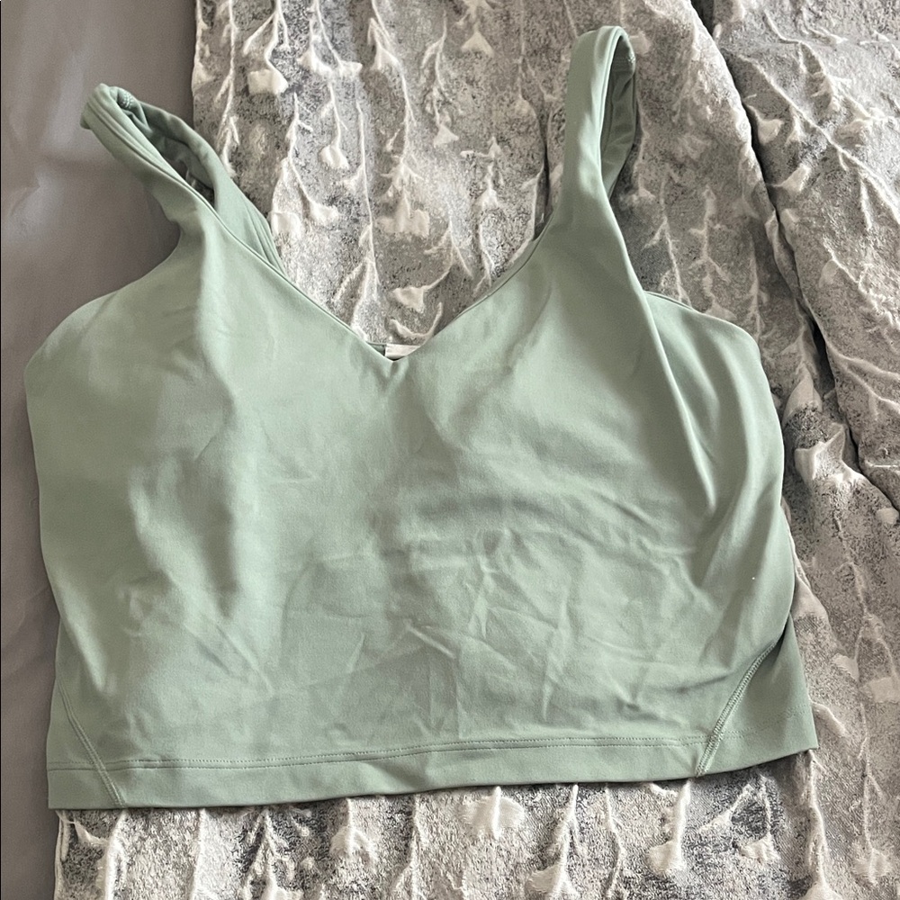 Lululemon Athletica Sage Green Crop Top